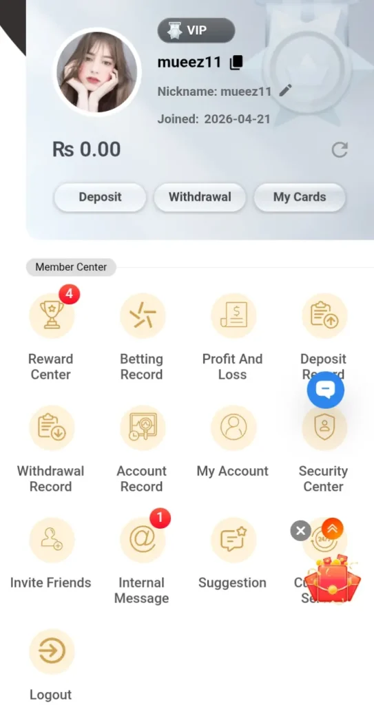 pk bet7 Game Dashboard Image